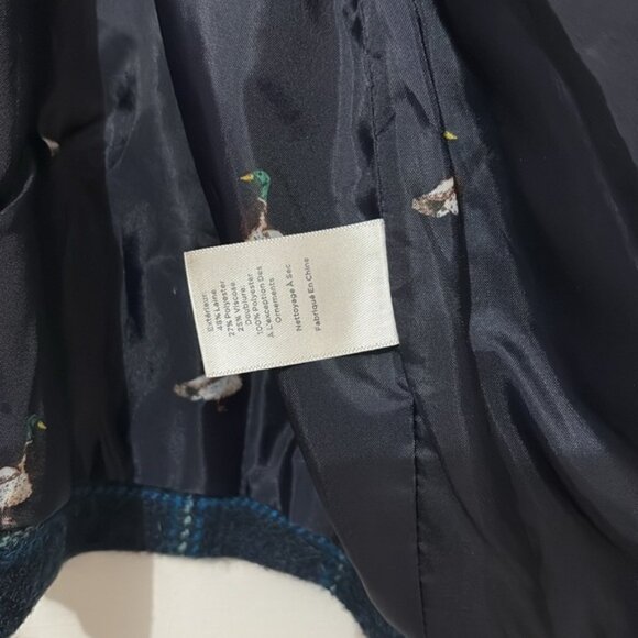 Talbots Women's Windowpane Blue Plaid Jacket - Picture 9 of 10